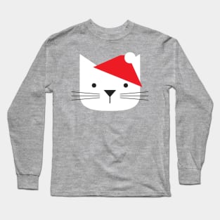 Santa Cat (Whiskery) Long Sleeve T-Shirt